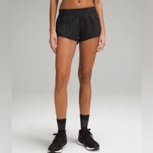 lululemon athletica Black Women's low rise hotty hot Running Shorts